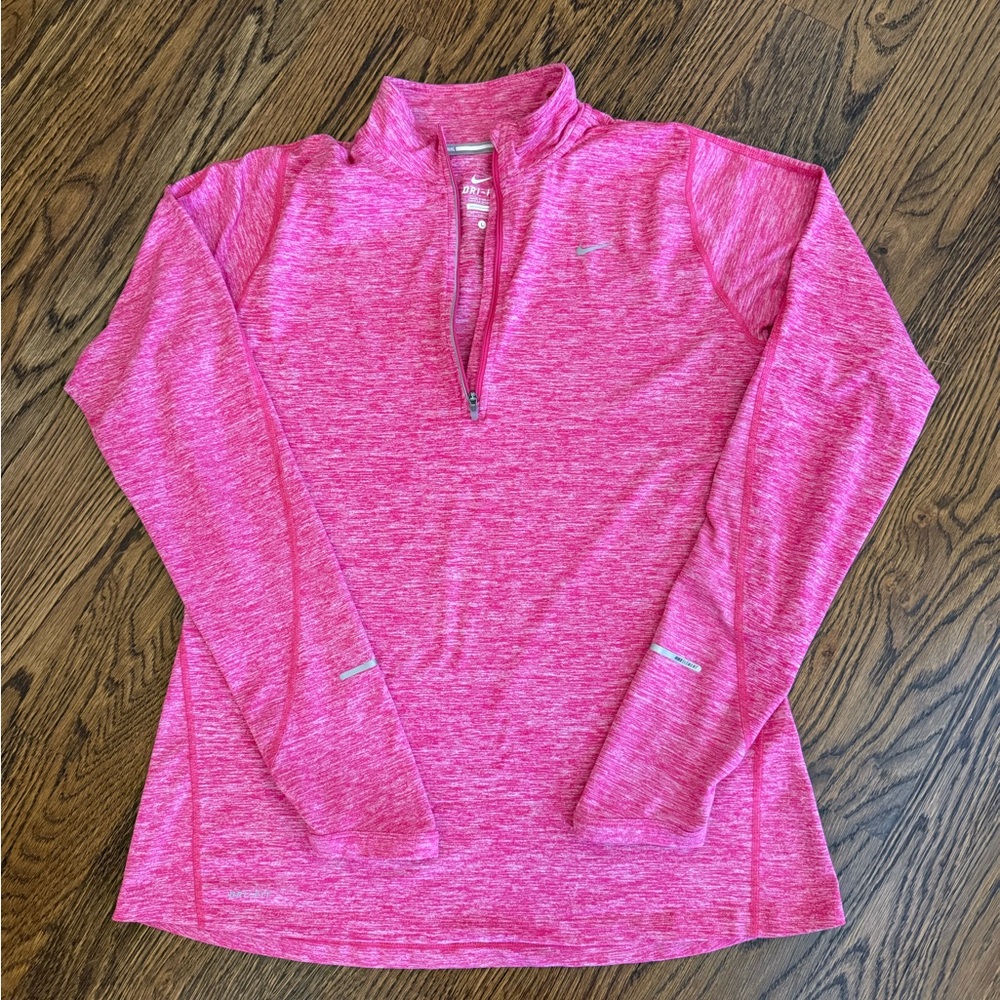 Nike Women's Pink Quarter-Zip Top